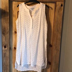 John Mark Sleeveless Tunic, off white